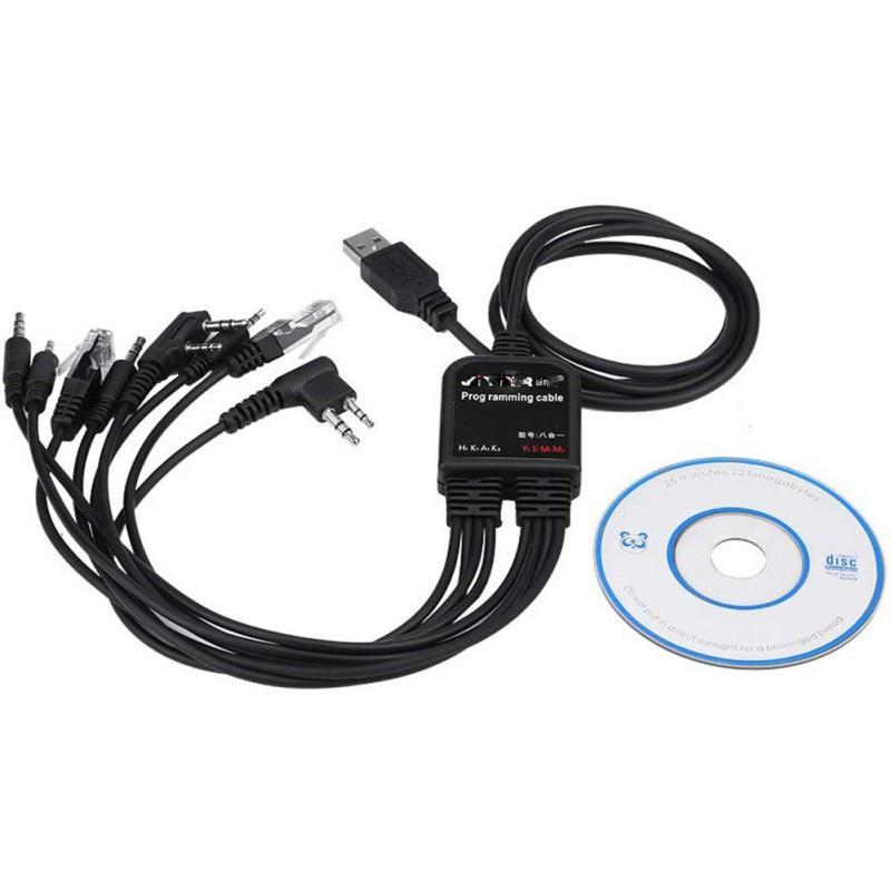 Кабель програмування рацій USB 8-в-1 з адаптерами (Baofeng, Kenwood, Motorola), фото 1