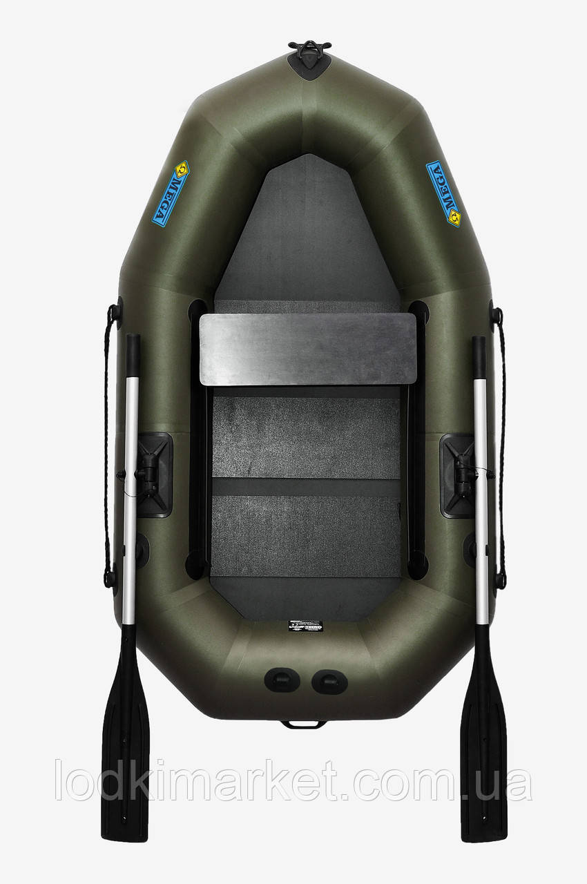 Човен надувний пвх одномісний гребний ΩMega 190LS PS хакі, фото 1