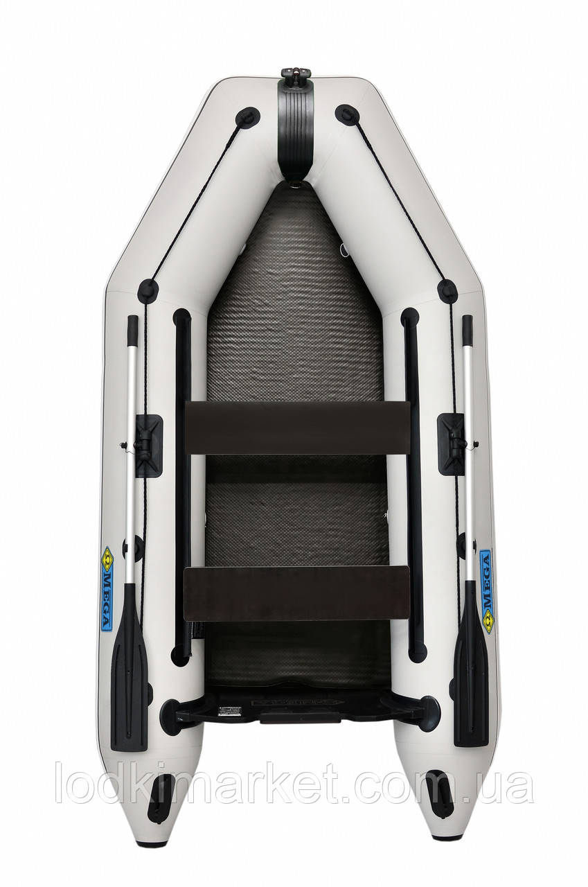 Човен моторний пвх тримісний ΩMega 300M AD сіра, фото 1