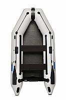 Човен моторний пвх тримісний ΩMega 300M AD сіра