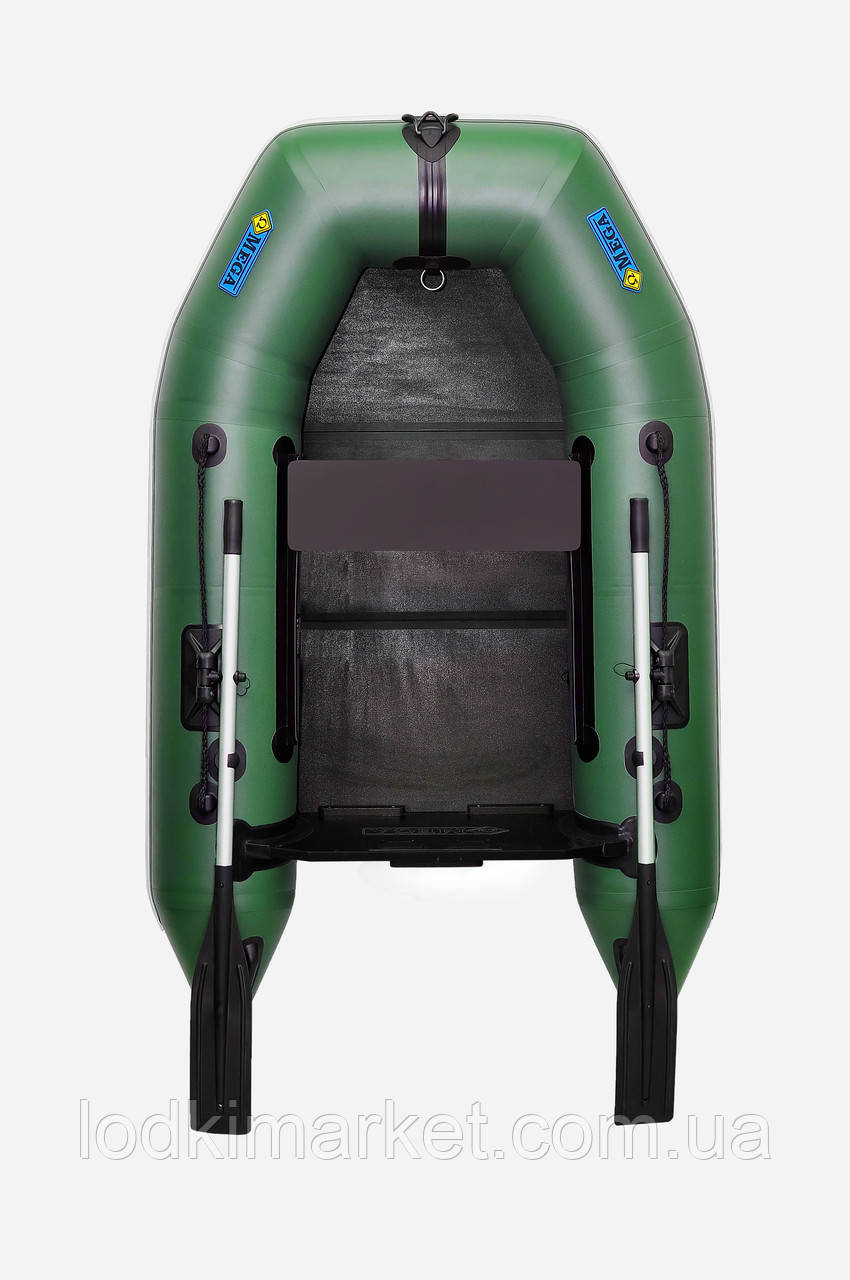 Човен пвх моторний одномісний ΩMega 210M DE зелена, фото 1
