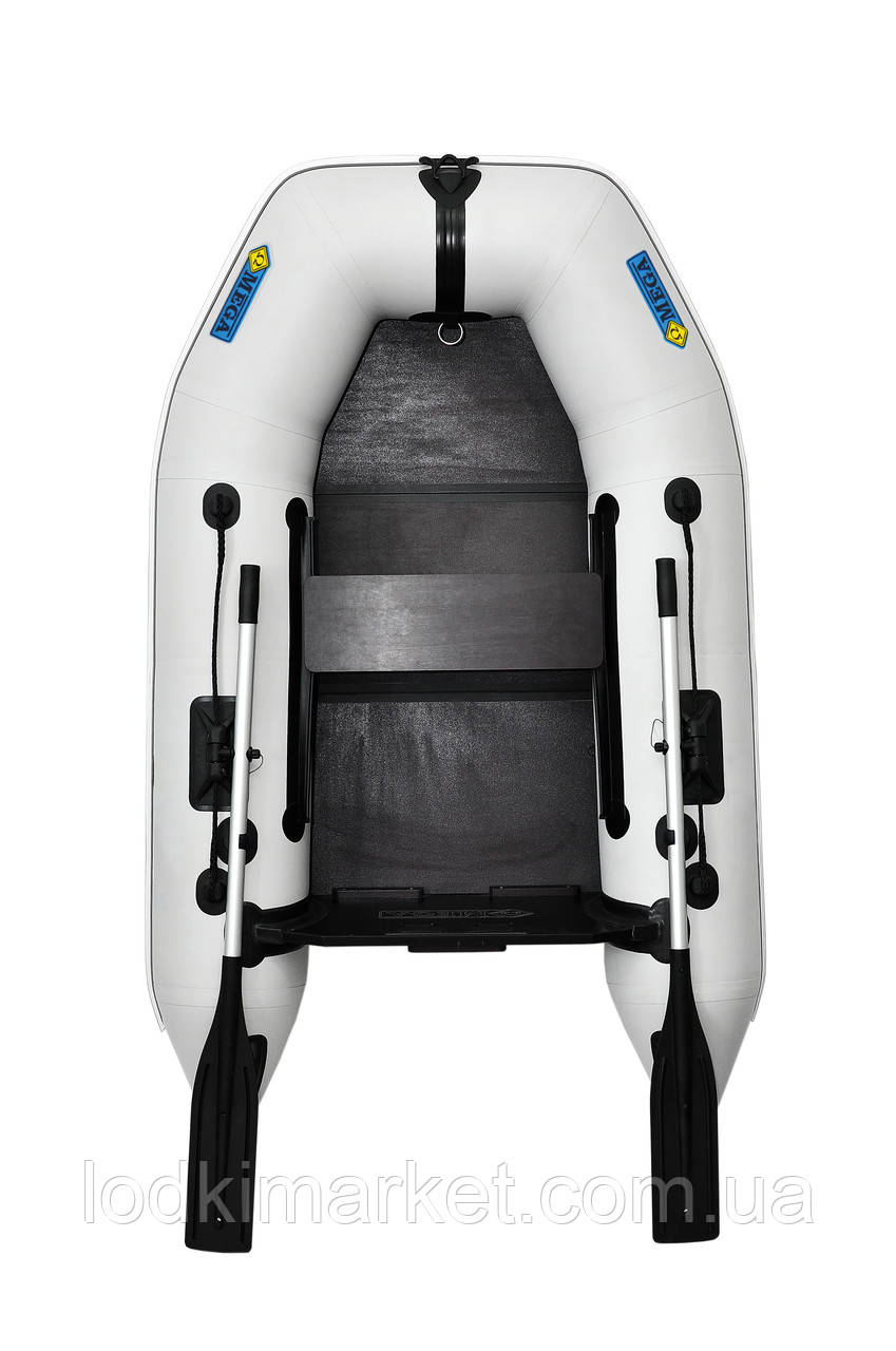 Човен пвх моторний одномісний ΩMega 210M DE сіра, фото 1