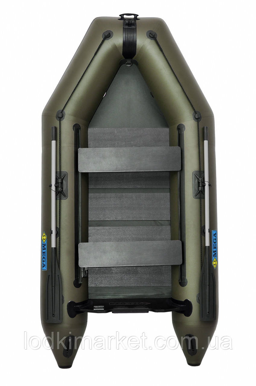 Човен моторний 3-місний пвх надувний ΩMega 300M S хакі, фото 1