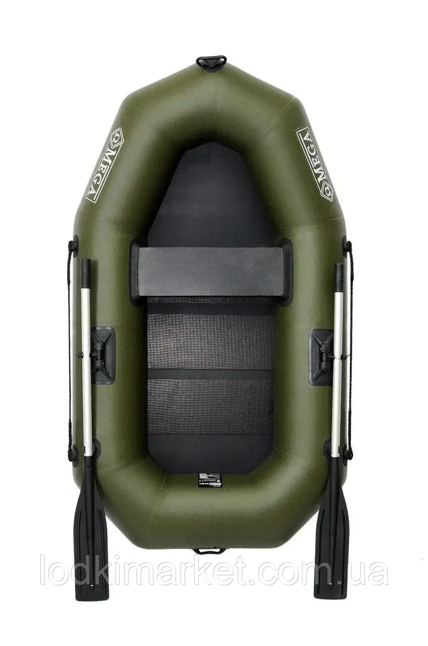Гребний одномісний човен пвх надувний ΩMega 190LS хакі, фото 1