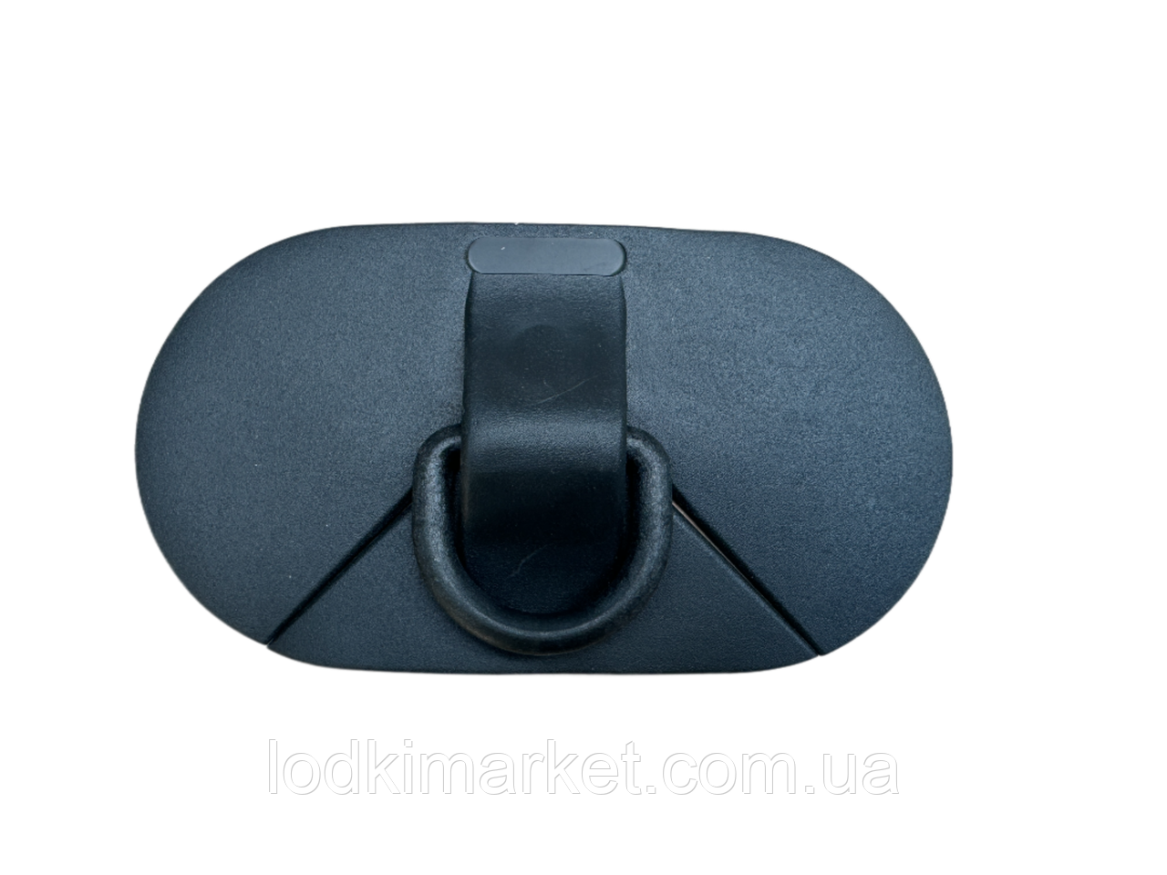 Буксир для човни пвх з пластиковим кільцем АКВА еліпс чорний, фото 1