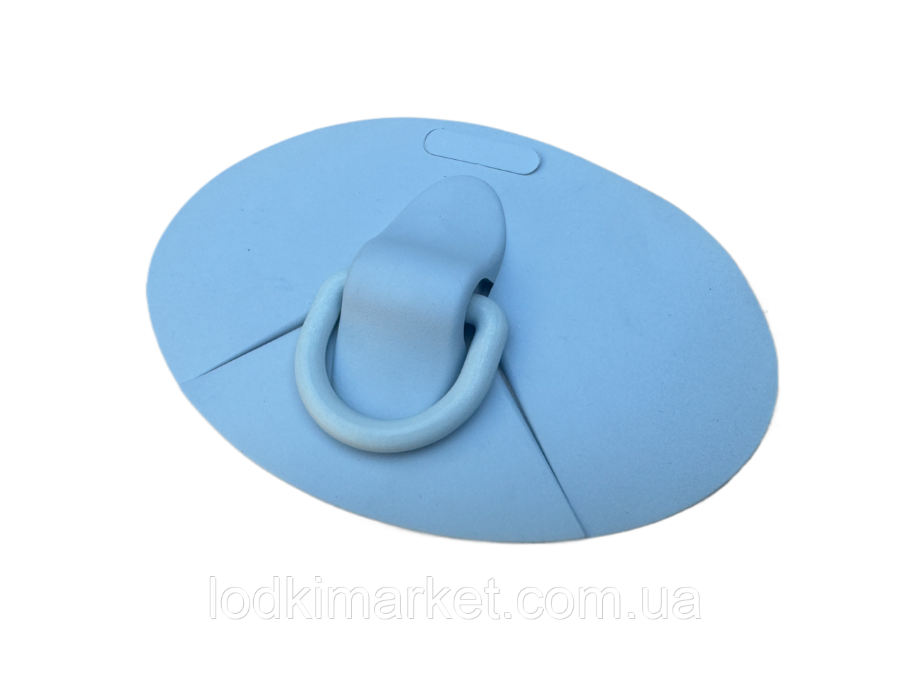 Буксир для човни пвх з пластиковим кільцем АКВА овал чорний сірий, фото 1