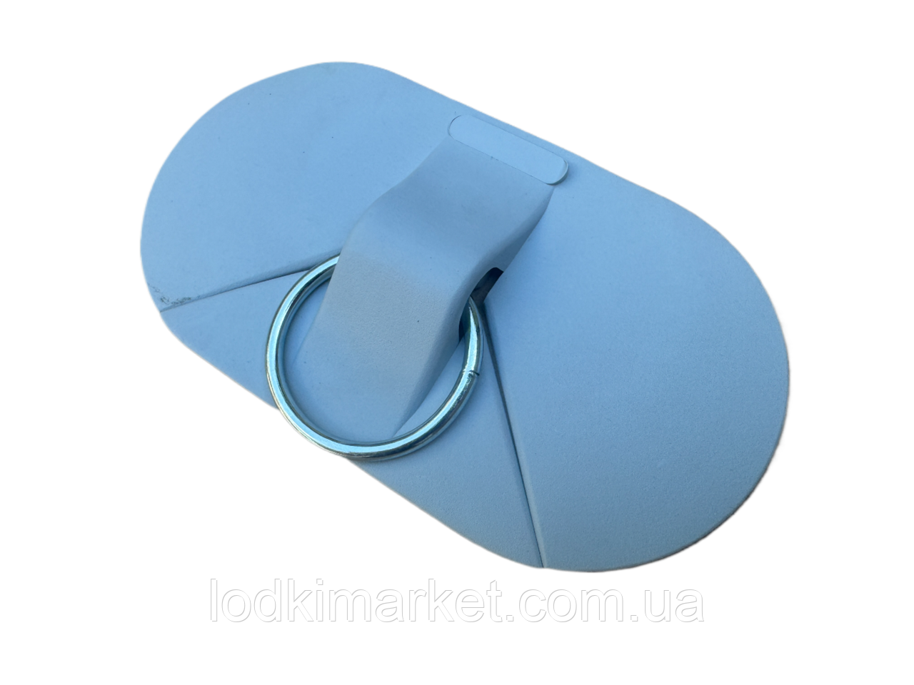 Буксир для човни пвх з металевим кільцем АКВА еліпс сірий, фото 1