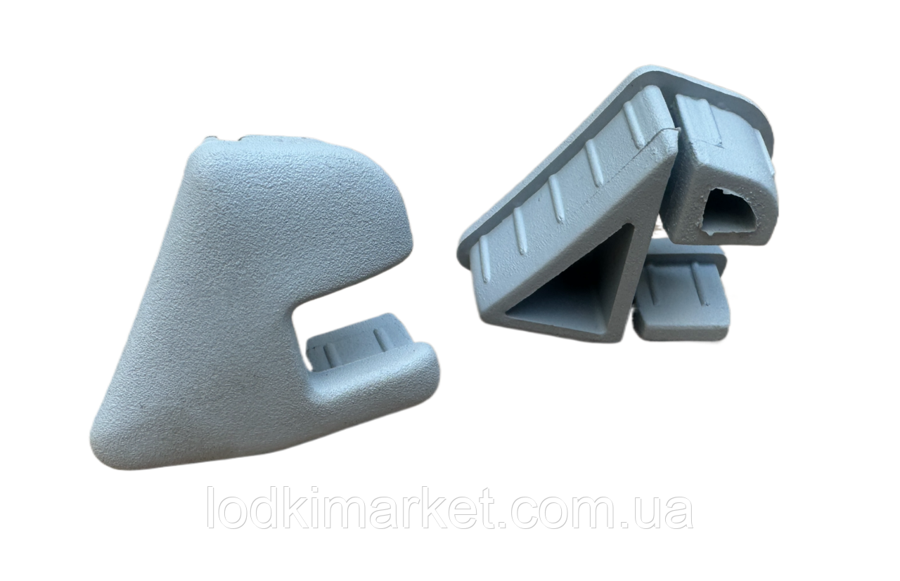 Пластикові заглушки (ковпачок, заглушина) на стрінгер надувного човна пвх сіра пара, фото 1