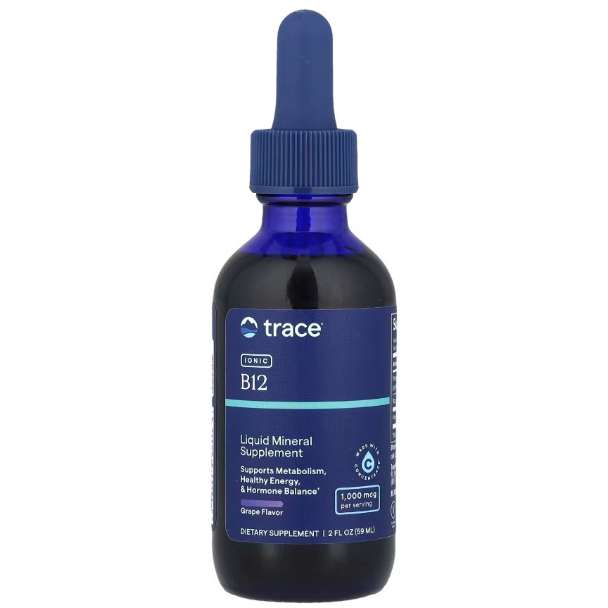 Trace Minerals Ionic B12 / Вітамін Б12 метилкобаламін іонний рідкий 1000 мкг 59 мл