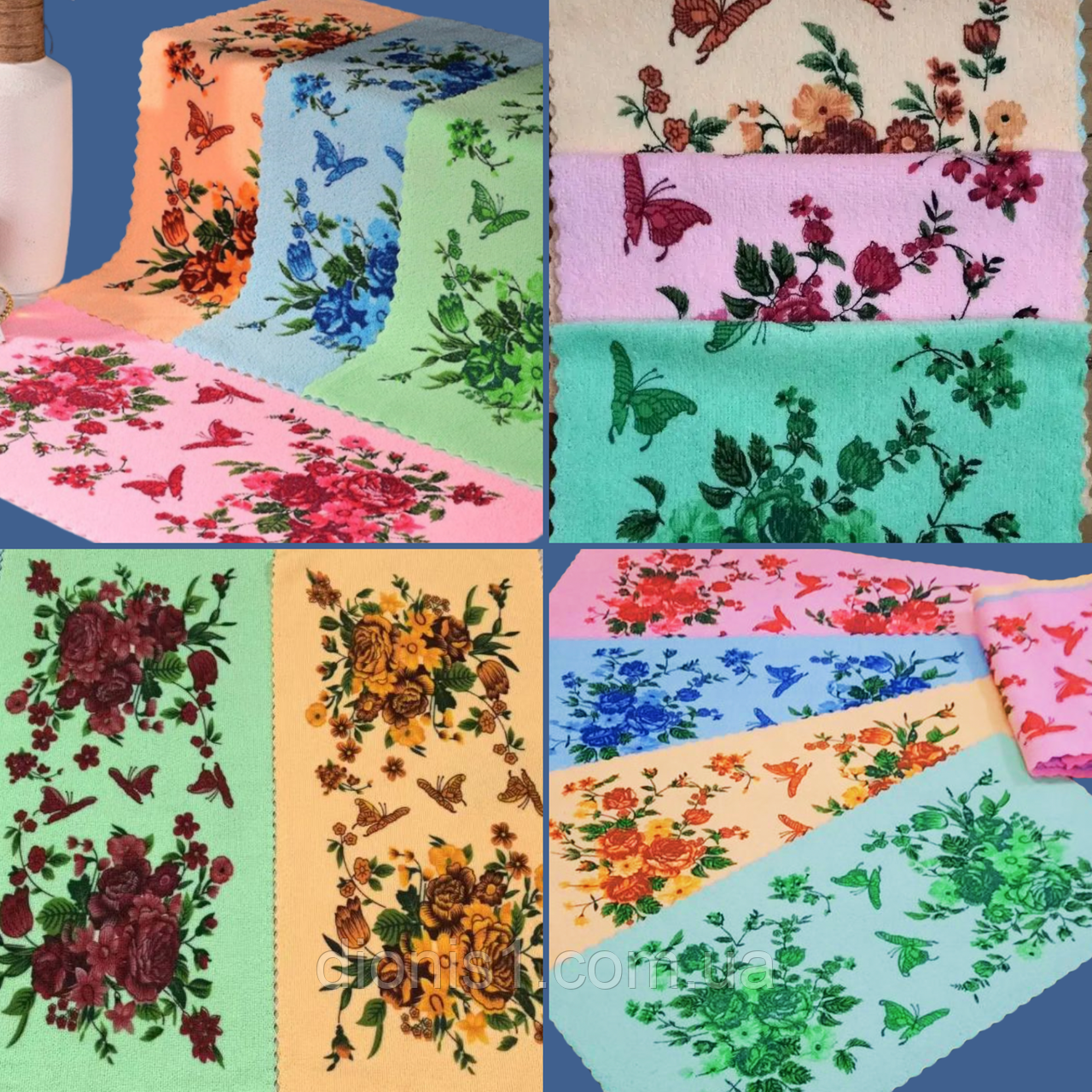 🦋 Кухонні рушники мікрофібра | 35х70 см | 12 шт. в пакованні, фото 1