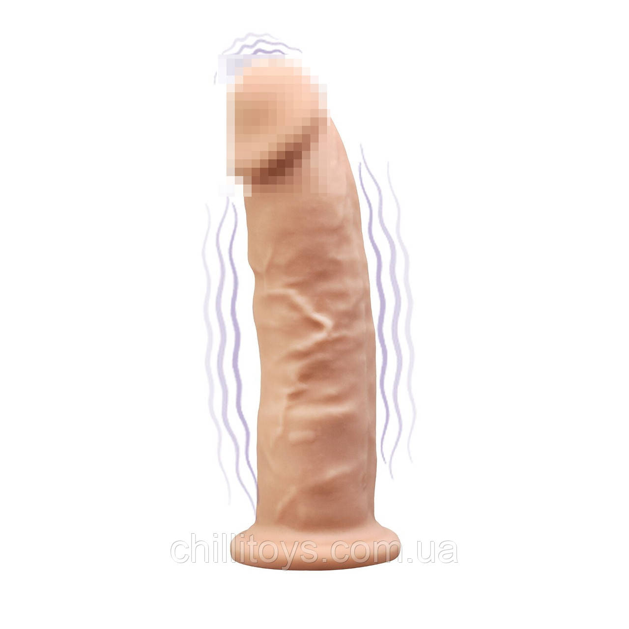 Фалоімітатор з вібрацією SilexD Henry Vibro Flesh (MODEL 2 size 7in), двошаровий, діаметр 4,4 см SO8220