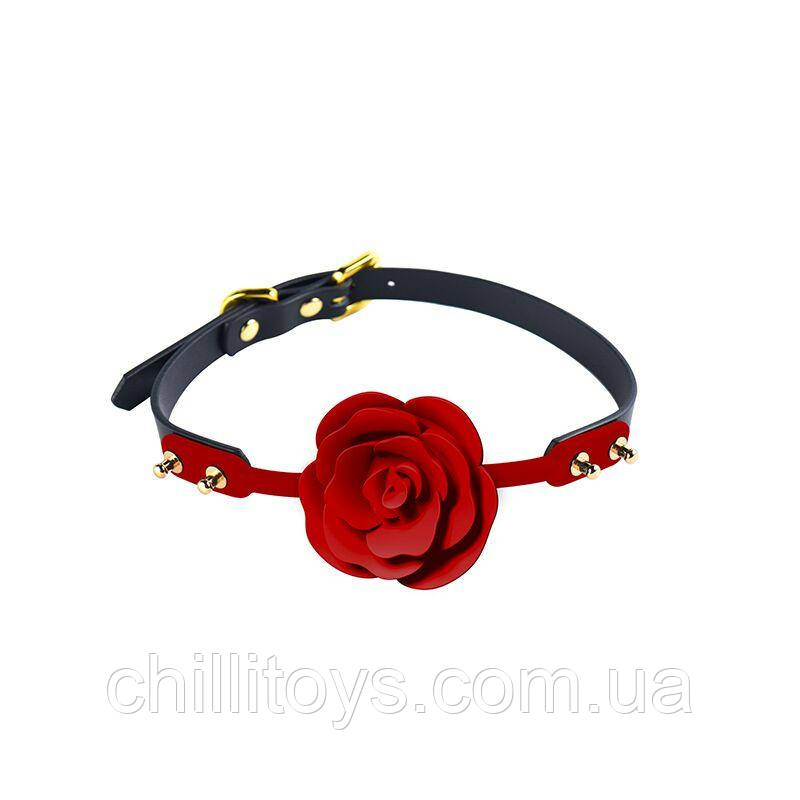 Розкішний кляп у вигляді троянди Zalo - Rose Ball Gag, подвійне використання SO6690