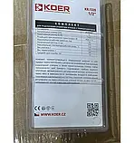 Набір кранів з термостатичними головками кутовий KOER (Чехія) комплект з термоголовкою набір для радіатора, фото 6