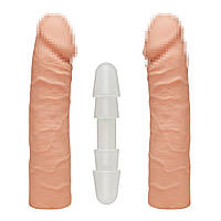 Фалоімітатор подвійний Doc Johnson The D - Double D - 16 Inch - ULTRASKYN, діаметр 4,4 см, Vack-U-Lo SO1575