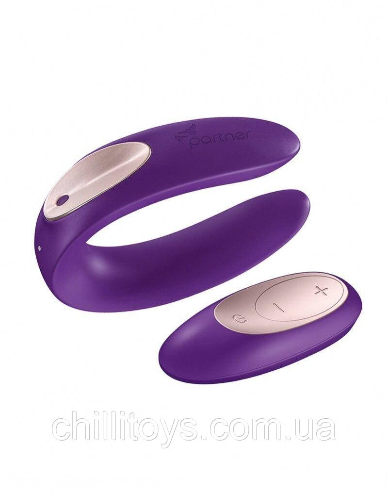 Вібратор для пар Satisfyer Double Plus Remote з пультом ДК та двома моторчиками SO2021, фото 1