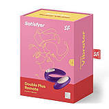 Вібратор для пар Satisfyer Double Plus Remote з пультом ДК та двома моторчиками SO2021, фото 2