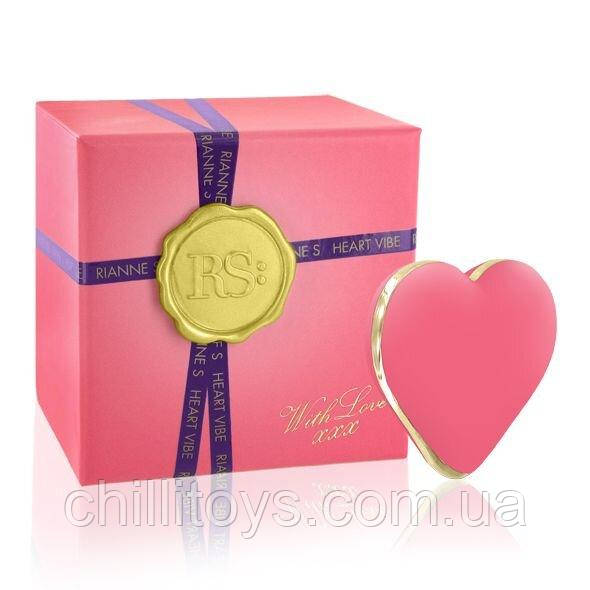 Вібратор-сердечко Rianne S: Heart Vibe Coral, 10 режимів, медичний силікон, подарункове паковання SO3875, фото 1