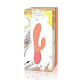 Вібратор-кролик Rianne S: Xena Peach/Coral, 10 режимів, медичний силікон, подарункове паковання SO3880, фото 5