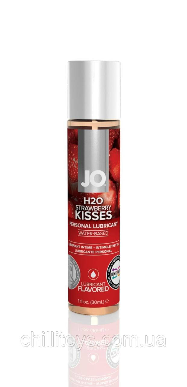 Змазка на водній основі System JO H2O — Strawberry Kiss (30 мл) без цукру, рослинний гліцерин SO1469, фото 1