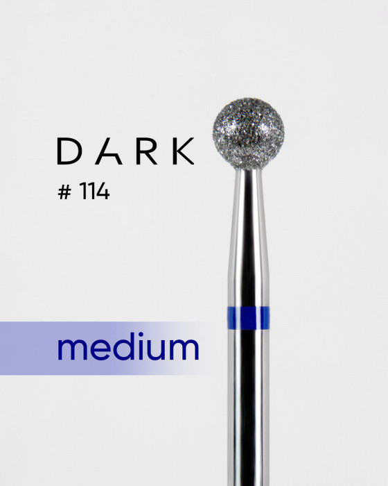 Фреза алмазна Dark No114 синя куля 4 мм, фото 1
