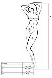 Бодистокинг Passion BS035 pink, боди, имитация топа и трусиков PBS035P, фото 3