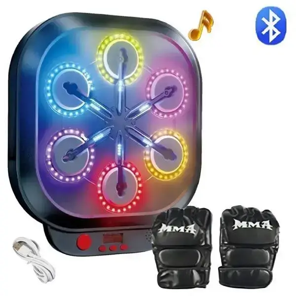 Настінний бокс - тренажер (електронна боксерська груша), світло, музика, CXL800-106, фото 1