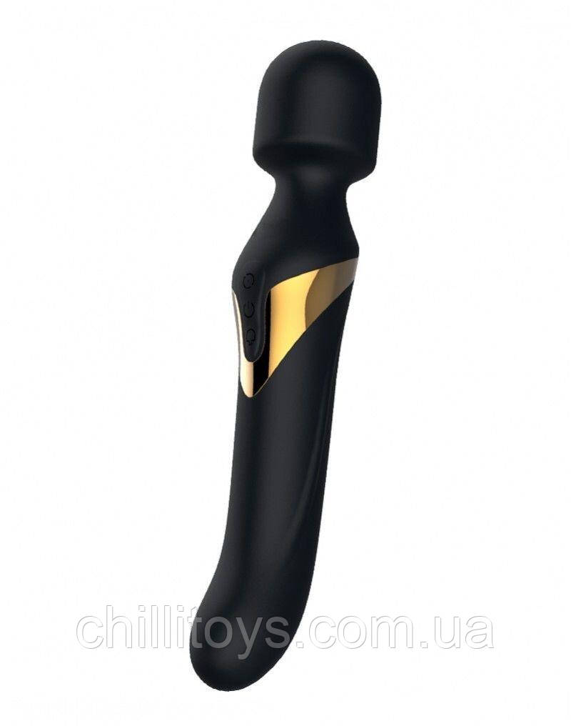 Вібромасажер 2в1 Dorcel Dual Orgasms Gold класичний масажер і вібратор з перлинним масажем SO2347