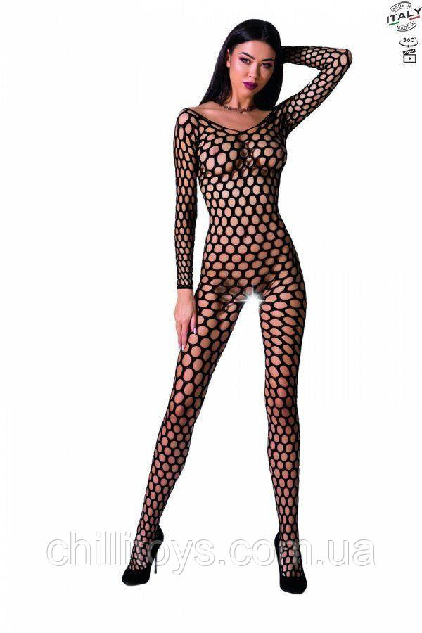 Бодістокінг з крупною сіткою Passion BS077 black SO4156