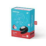 Смарт-вібратор для пар Satisfyer Double Joy Black із широким кліторальним стимулятором SO3898, фото 7