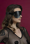 Маска на очі Feral Feelings - Blindfold Mask, натуральна шкіра, чорна SO3412, фото 2