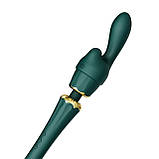 Вібромасажер з насадками Zalo — Kyro Wand Turquoise Green, фото 6