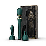 Вібромасажер з насадками Zalo — Kyro Wand Turquoise Green, фото 10