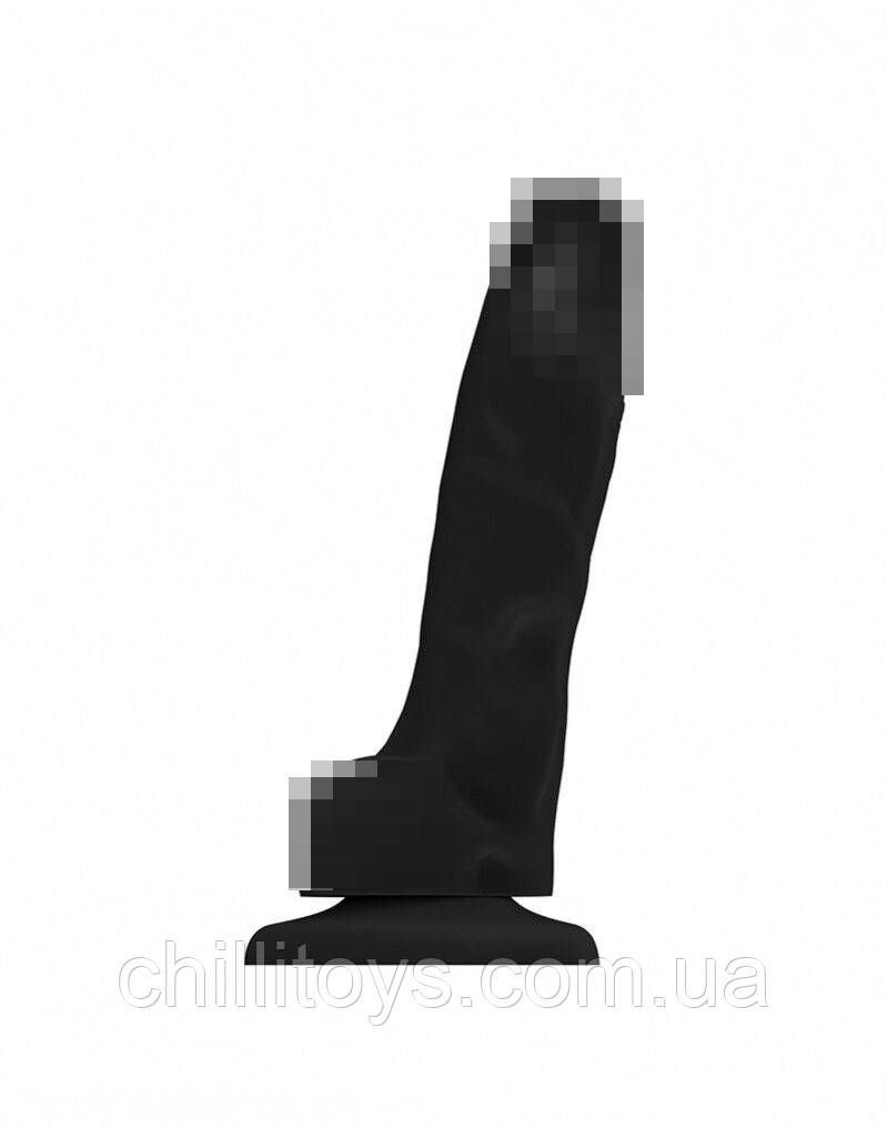 Реалістичний фалоімітатор Strap-On-Me SOFT REALISTIC DILDO Black - Size S