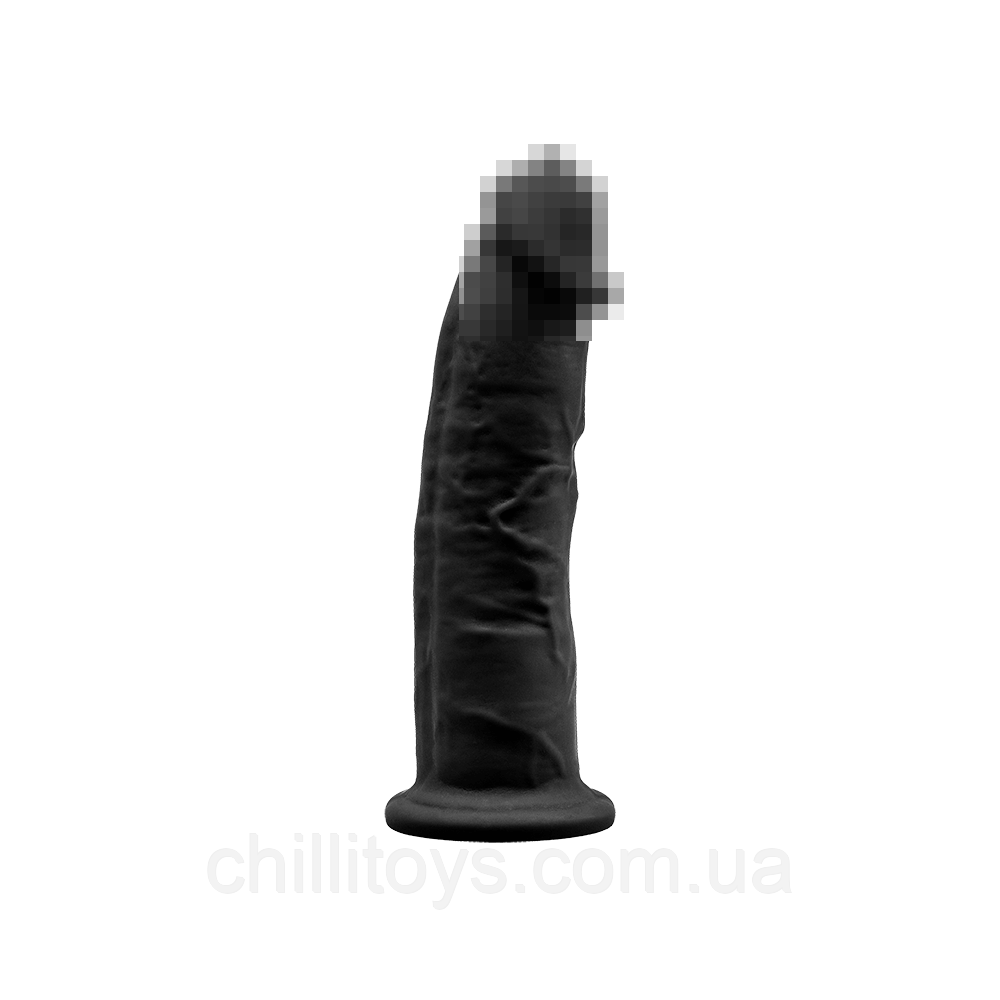 Фалоімітатор SilexD Robby Black (MODEL 2 size 6in), двошаровий, силікон + Silexpan, діаметр 3,5см, фото 1