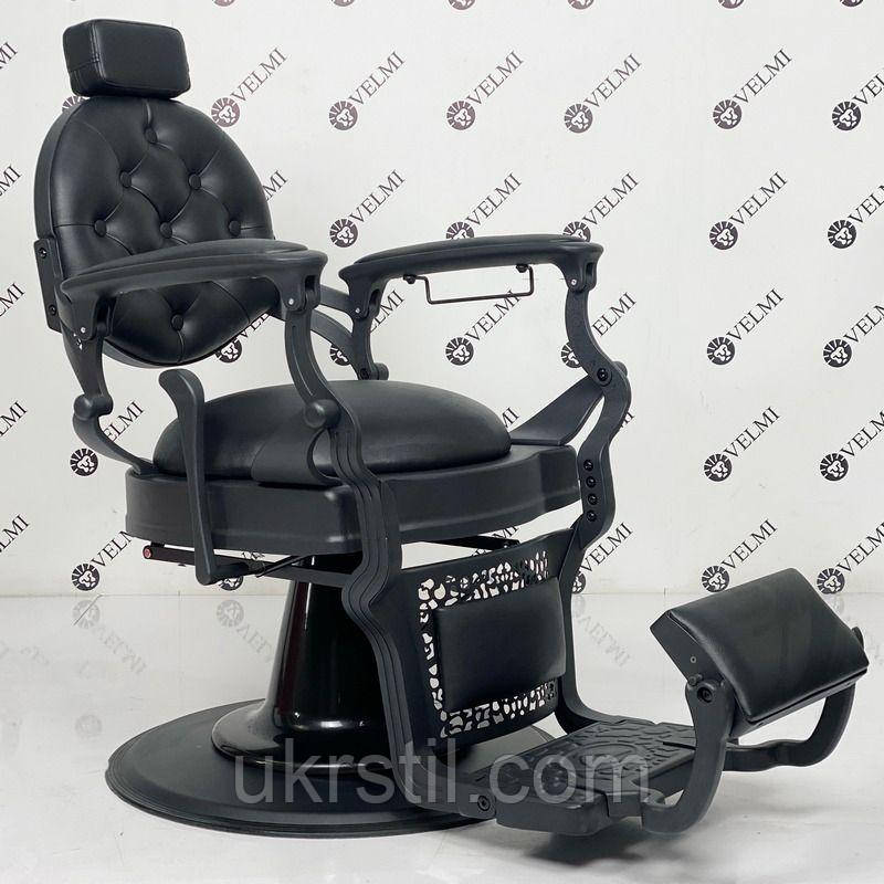 Перукарське крісло Barber Cardinal Black, фото 1