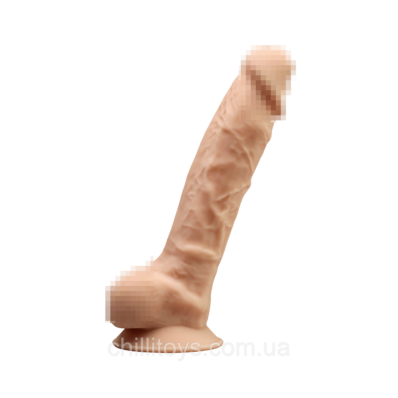 Фалоімітатор SilexD Vetus Flesh (MODEL 1 size 8in), двошаровий, силікон + Silexpan, діаметр 4,2см, фото 1