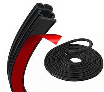 Ущільнювач для дверей,багажника авто 2 шари 11*10мм 10м K-type №2 EPDM