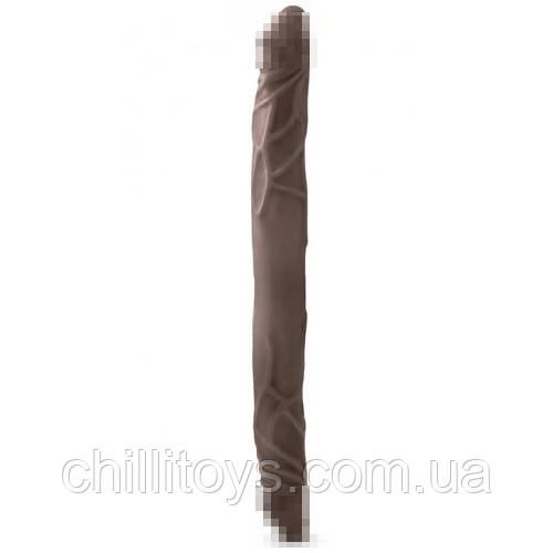Фалоімітатор DR SKIN 14INCH DOUBLE DILDO CHOCOLATE