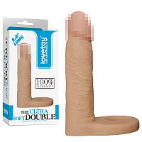 Насадка на член для подвійного проникнення Lovetoy The Ultra Soft