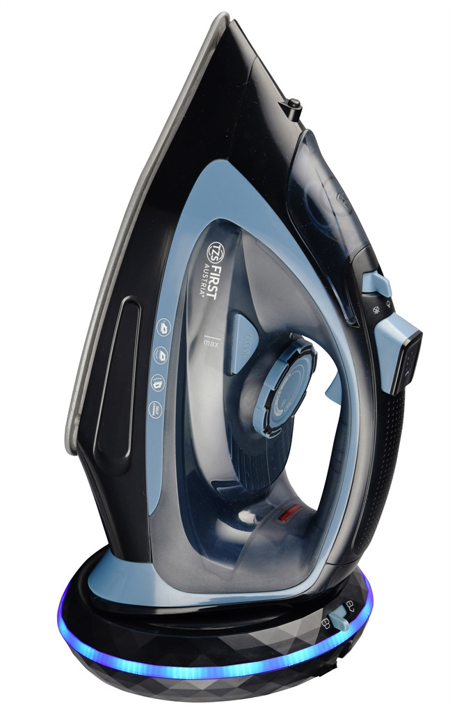 Праска First FA-5633-4 2400W 450ml 30g/min Ceramic Wireless Black-Blue, фото 1