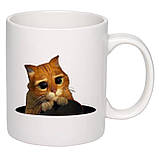 Чашка з друком "Кіт у чоботях" 330 мл (колір білий) (24786), фото 2