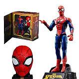 Ігрова фігурка Людина-павук  Іграшка Spider-Man набір фігурка + голова на підставці 19,5 см, фото 5