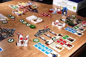 Настільна гра 7 Wonders: Architecs  (7 Чудес: Архітектори) (+ наліпки на карти українською + QR код на правила), фото 3