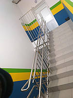 Огорожі з нержавійки для сходів з дитячими поручнями (подвійними)