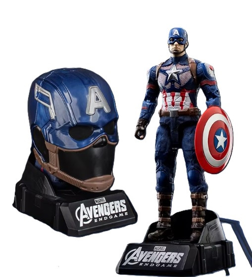 Ігрова фігурка Капітан Америка Captain America MARVEL набір з головою на підставці 19,5 см, фото 1