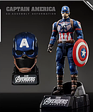 Ігрова фігурка Капітан Америка Captain America MARVEL набір з головою на підставці 19,5 см, фото 3