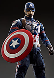 Ігрова фігурка Капітан Америка Captain America MARVEL набір з головою на підставці 19,5 см, фото 4