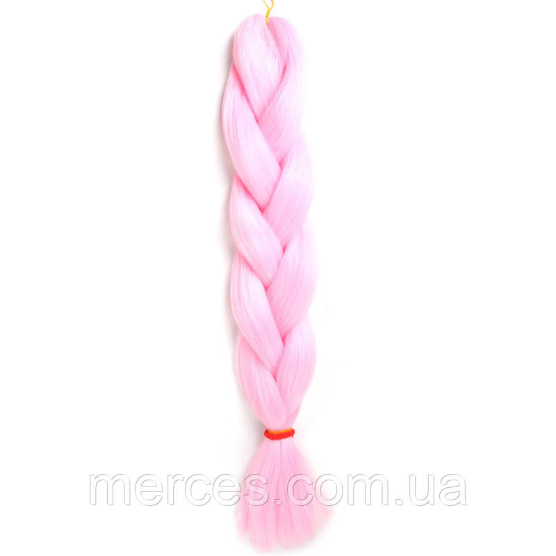 Канекалон світло-рожевий Pink2 60см 100г термостійкий однотонний Jumbo коса для плетіння афро кіски дред брейдів