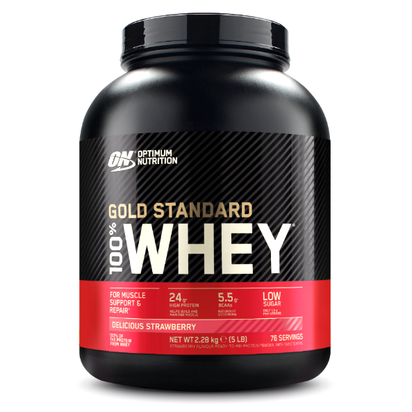 Протеїн сироватковий Optimum Nutrition 100% Whey Gold Standard 2280г / 76 порцій / Delicious Strawberry