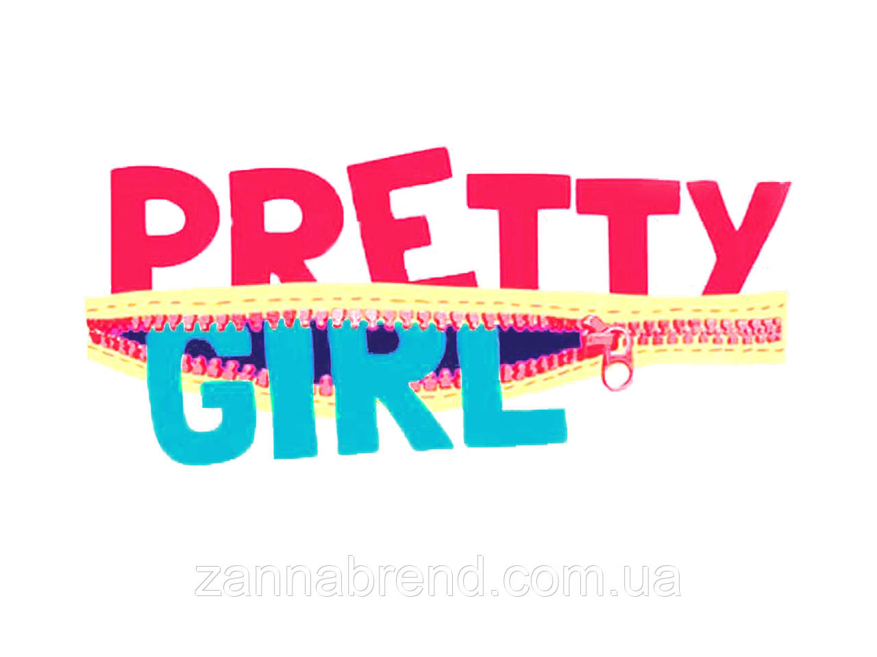 Термотрансфер 9,5×21,5 см "Pretty girl"
